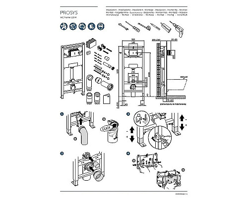 Заказать Комплект унитаза с инсталляцией Ideal Standard Prosys Exacto X042601 с сиденьем Микролифт в магазине сантехники Santeh-Crystal.ru