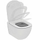 Приобрести Комплект унитаза с инсталляцией Ideal Standard Tesi Rimless TT00003/121A6 с сиденьем Микролифт и Черной матовой клавишей смыва в магазине сантехники Santeh-Crystal.ru