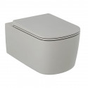 Унитаз подвесной Kludi Resa S 27WCSETO2 цвет Серо-бежевый матовый с сиденьем Микролифт