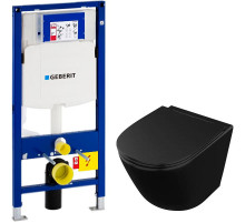 Комплект унитаза Owl 1975 Vind Cirkel-H OWLT190305 с инсталляцией Geberit Duofix Sigma UP320 111.300.00.5 с сиденьем Микролифт