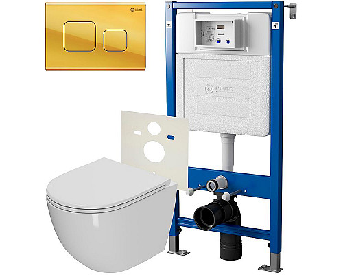 Santeh-Crystal.ru: Комплект унитаза с инсталляцией Point Афина PN48060G с сиденьем Микролифт и клавишей смыва Золото Купить Комплект унитаза с инсталляцией Point Афина PN48060G с сиденьем Микролифт и клавишей смыва Золото в магазине сантехники Santeh-Crystal.ru