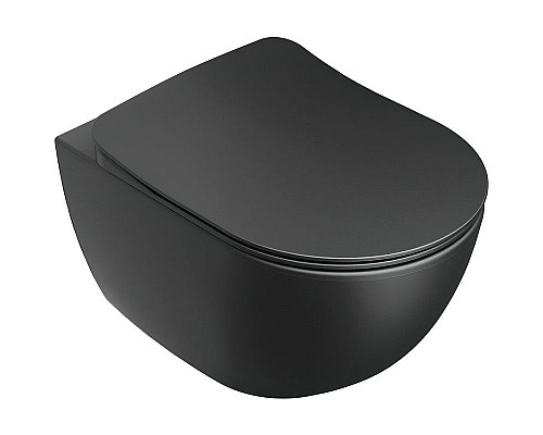 Приобрести Унитаз Ravak Uni Chrome RimOff X01794 подвесной Черный без сиденья в магазине сантехники Santeh-Crystal.ru