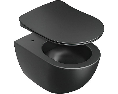 Приобрести Унитаз Ravak Uni Chrome RimOff X01794 подвесной Черный без сиденья в магазине сантехники Santeh-Crystal.ru
