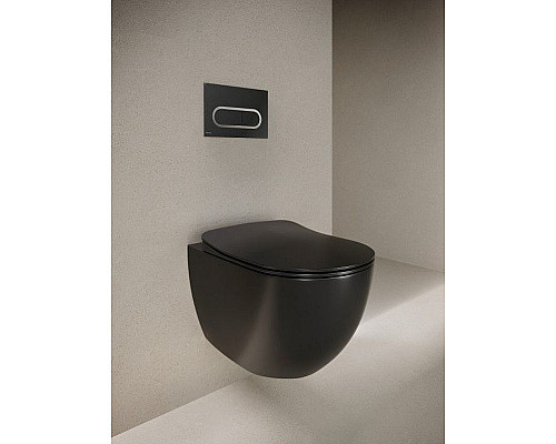 Приобрести Унитаз Ravak Uni Chrome RimOff X01794 подвесной Черный без сиденья в магазине сантехники Santeh-Crystal.ru