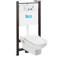 Комплект унитаза с инсталляцией Roca Dama Senso 893104680 с сиденьем Микролифт
