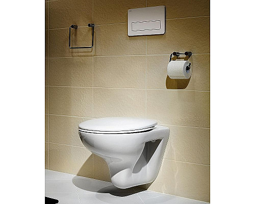 Заказать Комплект унитаза Roca Mateo 346200000+ZRU9302815 с инсталляцией Viega Prevista Dry 792855 с сиденьем и клавишей смыва Хром в магазине сантехники Santeh-Crystal.ru