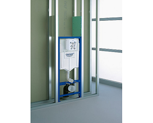 Купить Комплект унитаза Roca Mateo 346200000+ZRU9302815 с инсталляцией Grohe Rapid SL 38775001 с сиденьем и клавишей смыва Хром в магазине сантехники Santeh-Crystal.ru