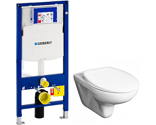 Заказать Комплект унитаза Roca Mateo 346200000+ZRU9302815  с инсталляцией Geberit Duofix Sigma UP320 111.300.00.5 с сиденьем в магазине сантехники Santeh-Crystal.ru