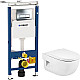 Купить Комплект унитаза Roca Meridian N 346247000+8012A200B с инсталляцией Geberit Duofix Plattenbau Delta UP100 458.125.21.1 с сиденьем Микролифт и клавишей смыва Хром в магазине сантехники Santeh-Crystal.ru