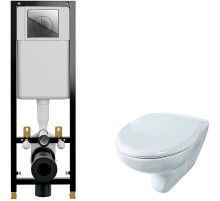 Комплект унитаза Rosa Элеганс Люкс Вн УнБ32 4620008195438 с инсталляцией Cersanit Black 35 S-IN-BLACK-Cg-w с сиденьем Микролифт и клавишей смыва Хром