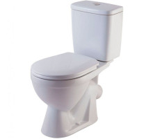 Унитаз компакт Rosa Лира 4620008191096 Белый с бачком и сиденьем