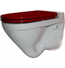 Унитаз Sanita Luxe Attica Luxe Color Red ATCSLWH0111 Белый с красным сиденьем Микролифт