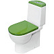 Купить Унитаз-компакт Sanita Luxe Best Color Green SL DM BSTSLCC09130522 с бачком и сиденьем Микролифт в магазине сантехники Santeh-Crystal.ru