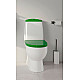 Купить Унитаз-компакт Sanita Luxe Best Color Green SL DM BSTSLCC09130522 с бачком и сиденьем Микролифт в магазине сантехники Santeh-Crystal.ru
