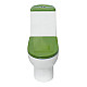 Купить Унитаз-компакт Sanita Luxe Best Color Green SL DM BSTSLCC09130522 с бачком и сиденьем Микролифт в магазине сантехники Santeh-Crystal.ru