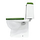 Купить Унитаз-компакт Sanita Luxe Best Color Green SL DM BSTSLCC09130522 с бачком и сиденьем Микролифт в магазине сантехники Santeh-Crystal.ru
