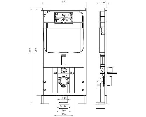 Заказать Комплект унитаза с инсталляцией SantiLine SL-5004MB+SL-04 с сиденьем Микролифт и Черной матовой клавишей смыва в магазине сантехники Santeh-Crystal.ru