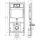 Заказать Комплект унитаза с инсталляцией SantiLine SL-5004MB+SL-04 с сиденьем Микролифт и Черной матовой клавишей смыва в магазине сантехники Santeh-Crystal.ru