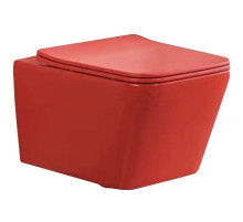 Унитаз SantiLine SL-5007MR подвесной Красный матовый с сиденьем Микролифт