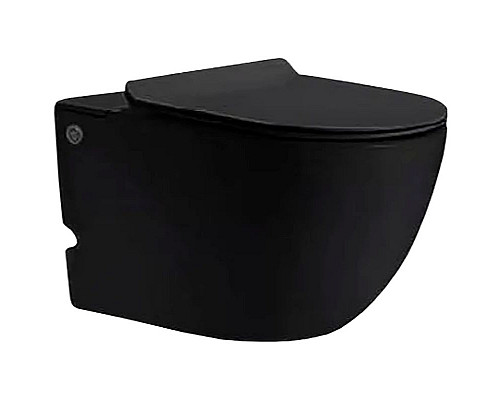 Приобрести Комплект унитаза с инсталляцией SantiLine SL-5031MB подвесной Черный матовый с сиденьем Микролифт в магазине сантехники Santeh-Crystal.ru