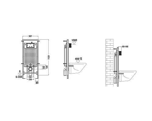 Купить Комплект унитаза SantiLine SL-5005 с сиденьем Микролифт и инсталляцией WeltWasser WW Marberg 507 10000005949+10000005952 с клавишей смыва Хром глянцевый в магазине сантехники Santeh-Crystal.ru