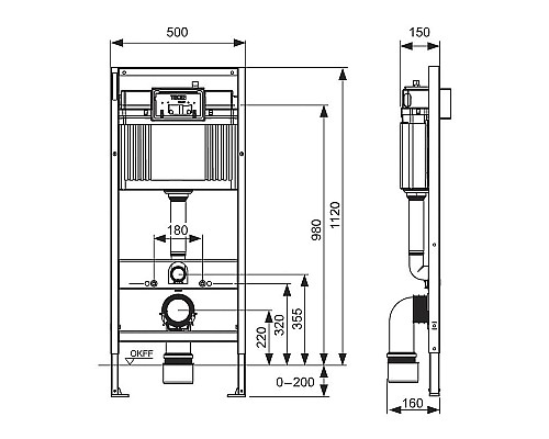 Заказать Комплект унитаза SantiLine SL-5005 с инсталляцией Tece Profil 9400412 с сиденьем Микролифт и клавишей смыва Хром глянцевый в магазине сантехники Santeh-Crystal.ru