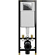 Приобрести Комплект унитаза SantiLine SL-5005 с инсталляцией Cersanit Black 35 S-IN-BLACK-Cg-w с сиденьем Микролифт и клавишей смыва Хром в магазине сантехники Santeh-Crystal.ru