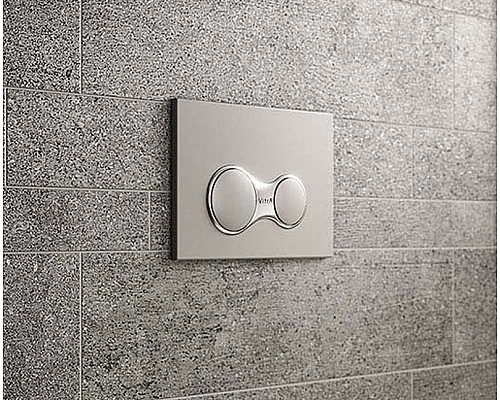 Купить Комплект унитаза с инсталляцией Vitra Integra Round 9856B003-7205 с сиденьем Микролифт и клавишей смыва Хром глянцевый в магазине сантехники Santeh-Crystal.ru