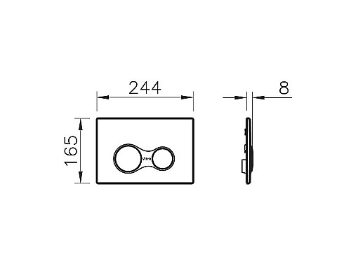 Купить Комплект унитаза с инсталляцией Vitra Integra Round 9856B003-7205 с сиденьем Микролифт и клавишей смыва Хром глянцевый в магазине сантехники Santeh-Crystal.ru