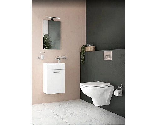 Купить Комплект унитаза с инсталляцией Vitra S 20 9004B003-7207 с сиденьем Микролифт и клавишей смыва Хром глянец в магазине сантехники Santeh-Crystal.ru