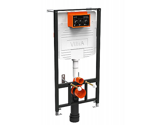 Купить Комплект унитаза с инсталляцией Vitra S 20 9004B003-7207 с сиденьем Микролифт и клавишей смыва Хром глянец в магазине сантехники Santeh-Crystal.ru