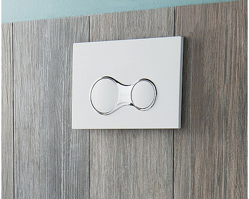 Приобрести Комплект унитаза с инсталляцией Vitra S 40 9860B003-7200 с сиденьем Микролифт и клавишей смыва Хром глянцевый в магазине сантехники Santeh-Crystal.ru