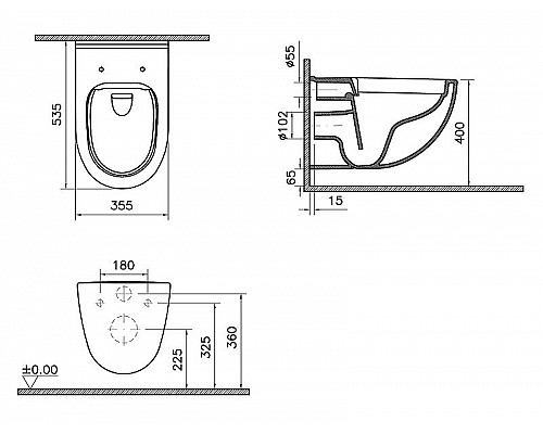 Приобрести Комплект унитаза с инсталляцией Vitra S 40 9860B003-7200 с сиденьем Микролифт и клавишей смыва Хром глянцевый в магазине сантехники Santeh-Crystal.ru