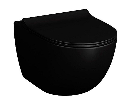 Заказать Унитаз Vitra Sento Rim-ex 7748B083-0101 подвесной Черный матовый без сиденья в магазине сантехники Santeh-Crystal.ru