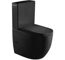 Унитаз компакт WeltWasser Merzbach 001 MT-BL 10000003724 Черный матовый с бачком и сиденьем Микролифт