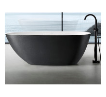 Ванна из искусственного камня Abber Dortmund 170x75 AM9911BW Черно-белая матовая без гидромассажа