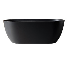 Ванна из искусственного камня Abber Frankfurt 170x75 AM9941B Черная без гидромассажа