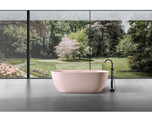 Ванна из искусственного камня Abber Frankfurt 170x75 AM9941MP Розовая матовая без гидромассажа Ванна из искусственного камня Abber Frankfurt 170x75 AM9941MP Розовая матовая без гидромассажа