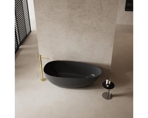 Карбоновая ванна Abber Karbon 170x80 AK9011-1.7 Черная без гидромассажа