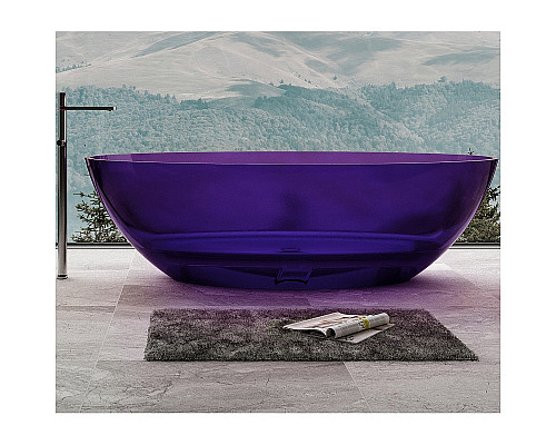 Ванна из полиэфирной смолы Abber Kristall 180х85 AT9702Amethyst Фиолетовая без гидромассажа Ванна из полиэфирной смолы Abber Kristall 180х85 AT9702Amethyst Фиолетовая без гидромассажа