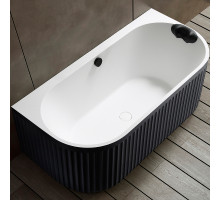 Ванна из искусственного камня Abber Leipzig 170x80 AM9916BW Черно-белая матовая без гидромассажа