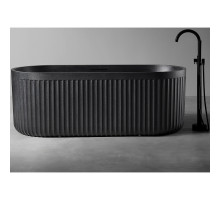 Ванна из искусственного камня Abber Stuttgart 170x75 AM9925B Черная матовая без гидромассажа