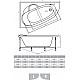 Купить Акриловая ванна Alpen Terra 160х105 R AVA0044+AP0094+KMA160105 без гидромассажа в магазине сантехники Santeh-Crystal.ru