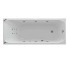 Акриловая ванна Aquatek Альфа 170x70 ALF170-0000007 с гидромассажем с фронтальной панелью с каркасом (разборный) со слив-переливом (слева)