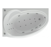 Акриловая ванна Aquatek Бетта 160x97 L BET160-0000006 с гидромассажем с фронтальной панелью с каркасом (разборный) со слив-переливом