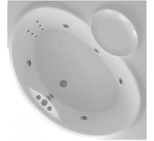 Акриловая ванна Aquatek Эпсилон 150х150 EPS150-0000005 с гидромассажем с фронтальной панелью с каркасом (разборный) со слив-переливом