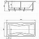 Заказать Акриловая ванна Aquatek Феникс 180x85 FEN180-0000043 без гидромассажа с фронтальной панелью с каркасом (вклеенный) со слив-переливом (слева) в магазине сантехники Santeh-Crystal.ru