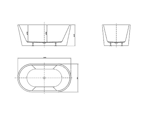 Заказать Акриловая ванна BelBagno 150x75 BB202-1500-750 без гидромассажа в магазине сантехники Santeh-Crystal.ru