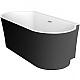 Заказать Акриловая ванна BelBagno 170x80 BB409-1700-800-W/NM Черная Белая без гидромассажа в магазине сантехники Santeh-Crystal.ru