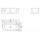 Заказать Акриловая ванна BelBagno 170x80 BB409-1700-800-W/NM Черная Белая без гидромассажа в магазине сантехники Santeh-Crystal.ru